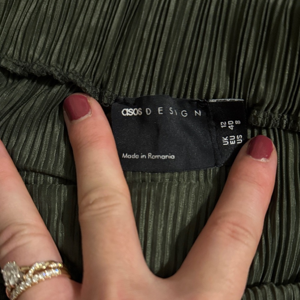 ASOS Dark Green Midi Skirt